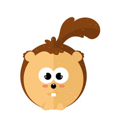 Isolated Cute Autumn Squirrel Icon