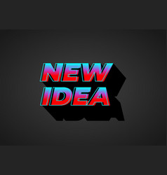 New Idea Text Effect In 3d Look Gradient Blue Red