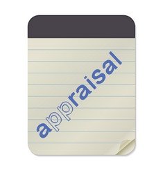 Appraisal Lettering On Notebook