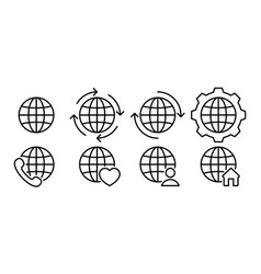 Earth Globe Icons Set