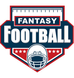 Fantasy football badge logo design Royalty Free Vector Image