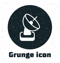 Grunge Radar Icon Isolated On White Background