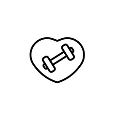 Heart Icon With Barbells