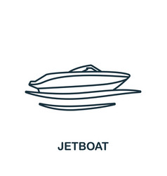 Jetboat Icon Line Simple Summer Icon