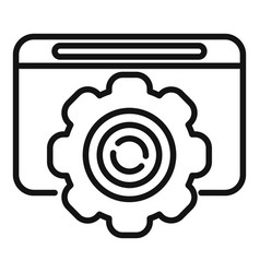 System Backup Icon Outline Data Cloud