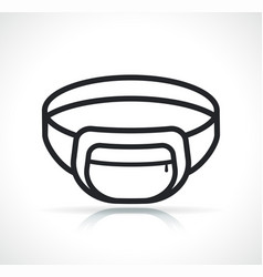 Waist Bag Thin Line Icon