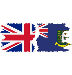 British Virgin Islands And United Kingdom Grunge