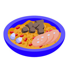 Rice Food Icon Isometric Tourism Travel