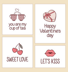 Cute Romantic Cards Set