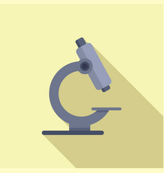 Medical Microscope Icon Flat