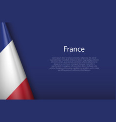 National Flag France Isolated On Background With