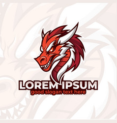 Red Dragon Mascot Logo Design Esport