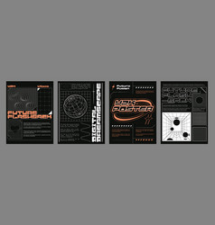 Y2k Style Techno Banners Set