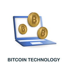 Bitcoin Technology Icon 3d From Fintech Industry