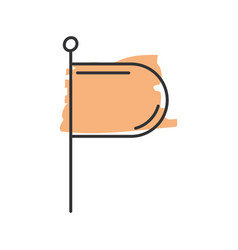 Flag Sketch Icon Hand Draw