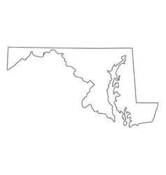 Maryland Map Shape United States Of America Flat