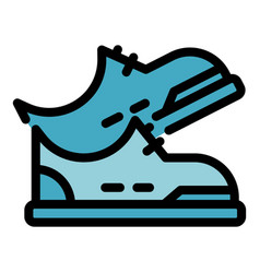 Runner Sport Shoes Icon Flat