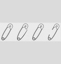 Safety Pin Line Icons