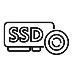 Ssd Backup Icon Outline Data Cloud