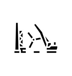 Turbine Construction Wind Glyph Icon