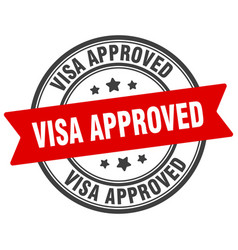 Visa Approved Stamp Label