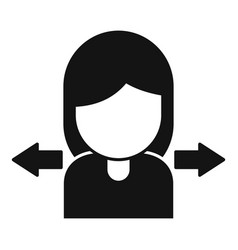 Girl Market Share Icon Simple Segment