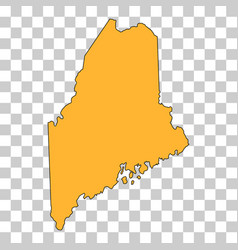 Maine Map Shape United States Of America Flat