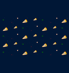 Seamless Pizza Pattern Background