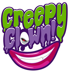 Creepy Clown Banner With Clown Mouth