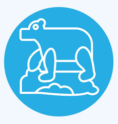 Icon Polar Bear Related To Alaska Symbol Blue