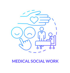 Medical Social Work Blue Gradient Concept Icon