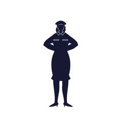 Silhouette Female Soldier