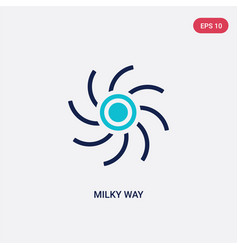 Two Color Milky Way Icon From Astronomy Concept