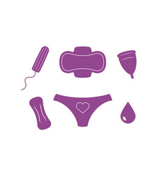 Women S Menstrual Products Icon Set