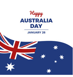 Australia Day Poster With Australian Flag Icon