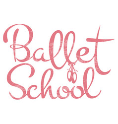 Calligraphic Inscription Ballet School