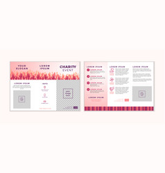 Charity And Donation Trifold Design Template