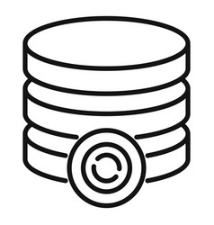 Server Backup Icon Outline Data Cloud