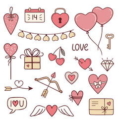 Valentines Day Love Doodles Set