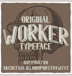 With Of Skull Helmet Good Handcrafted Font