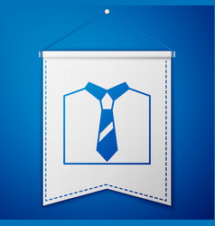 Blue Tie Icon Isolated On Background Necktie