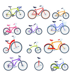 Cartoon Bicycles Different Types Of Bikes