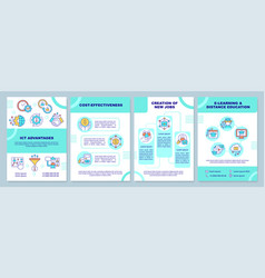 Ict Advantages Mint Green Brochure Template