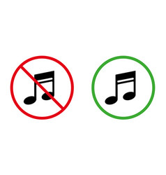 Music Area Black Silhouette Icon Set Silence Zone