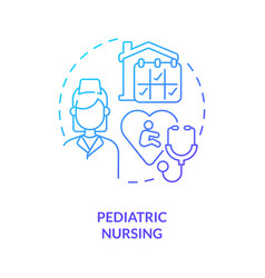 Pediatric Nursing Blue Gradient Concept Icon