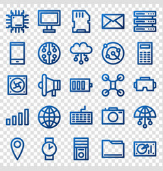 Set Of 25 Device And Technology Web Icons