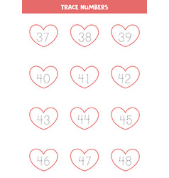 Tracing Number Preschool Worksheet For Valentine