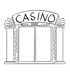 Casino Entrance Door Icon Cartoon