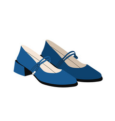 Female Blue Shoes Concept