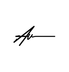 Letter Av Signature Logo Template